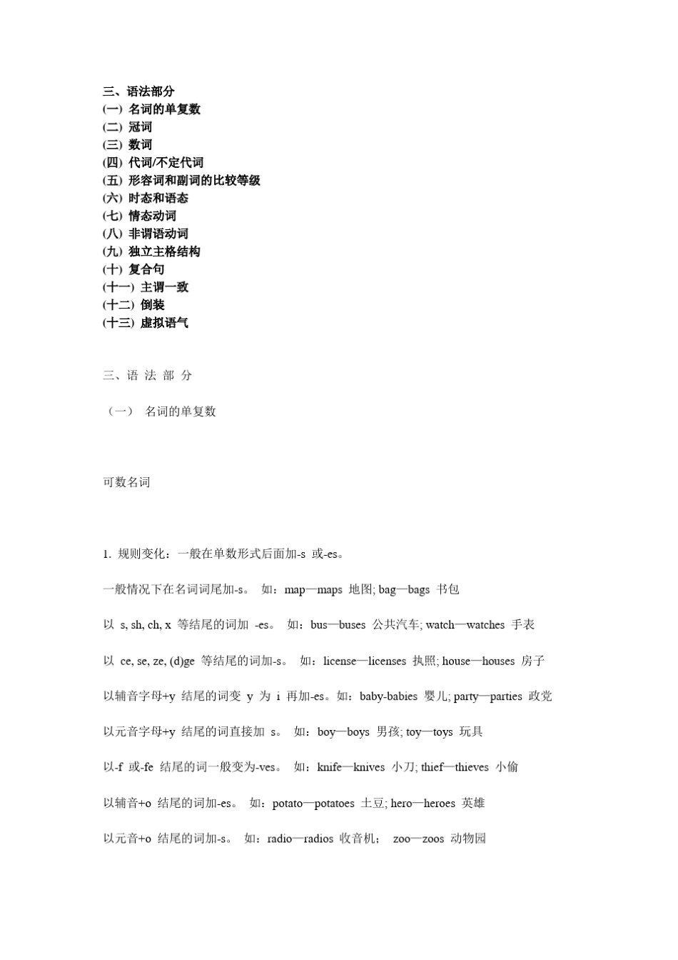 《英语六级语法总结》_第1页