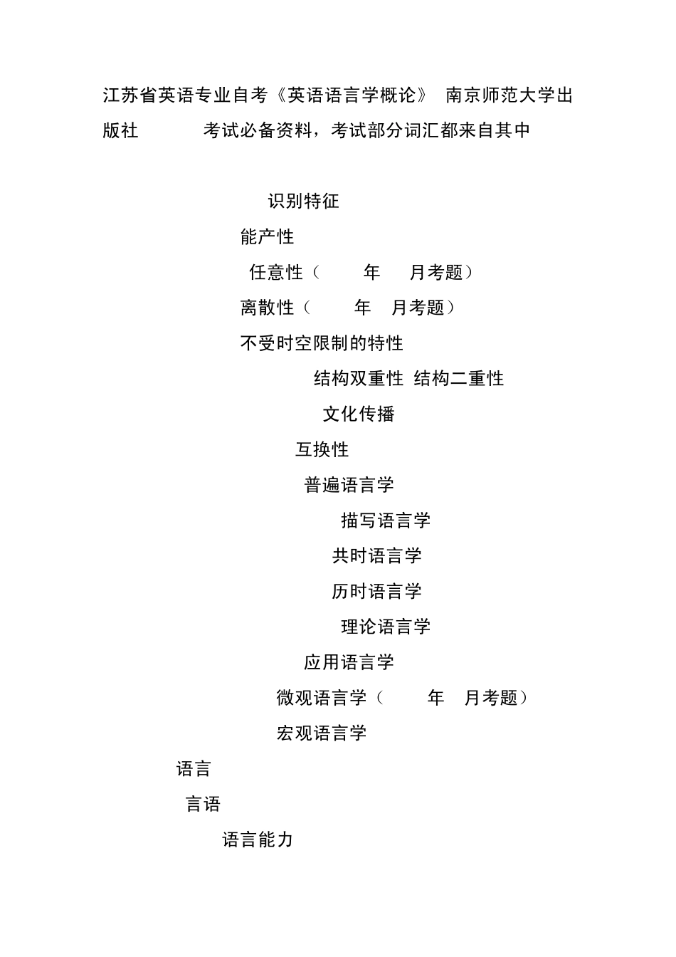 《英语语言学概论》词汇_第1页