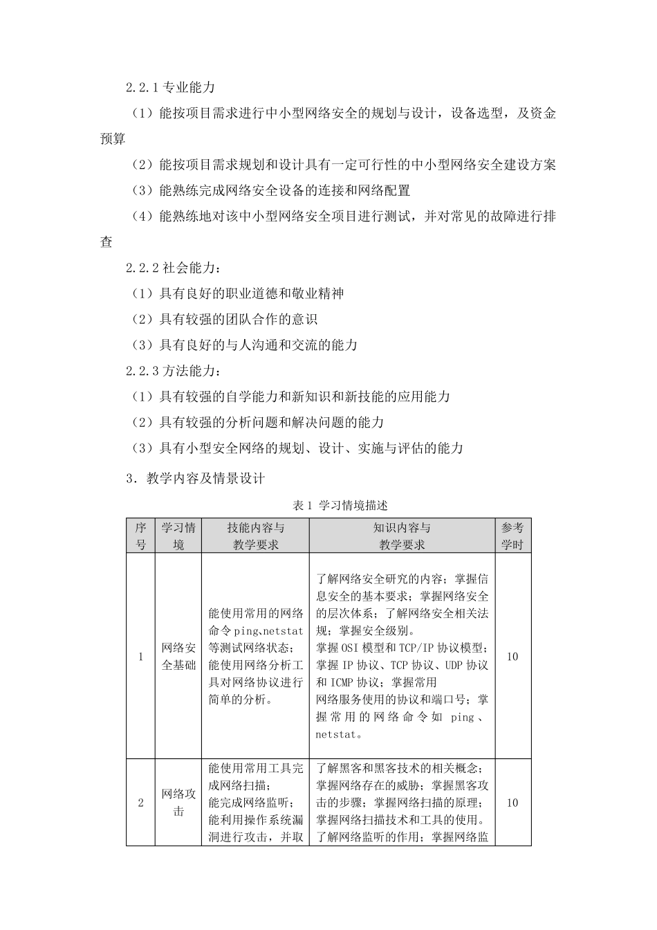 《计算机网络安全》课程标准_第3页
