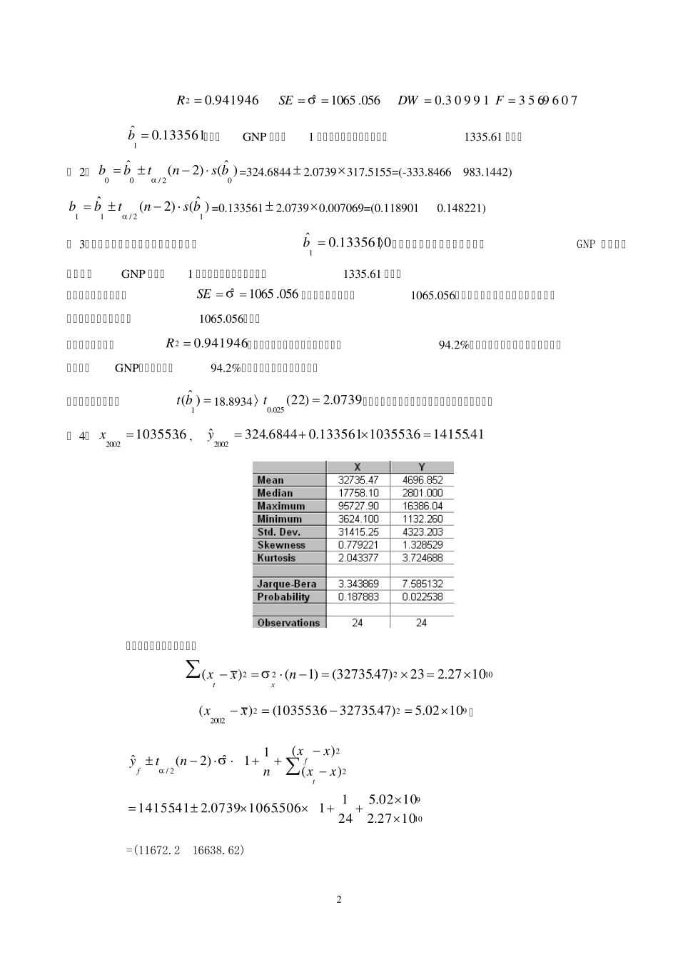 《计量经济学》上机实验答案过程步骤_第2页