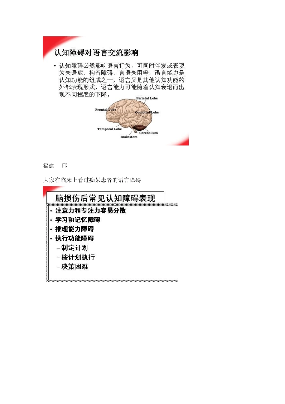 《认知障碍的康复》2013.2.21邱丽芳老师授课_第2页