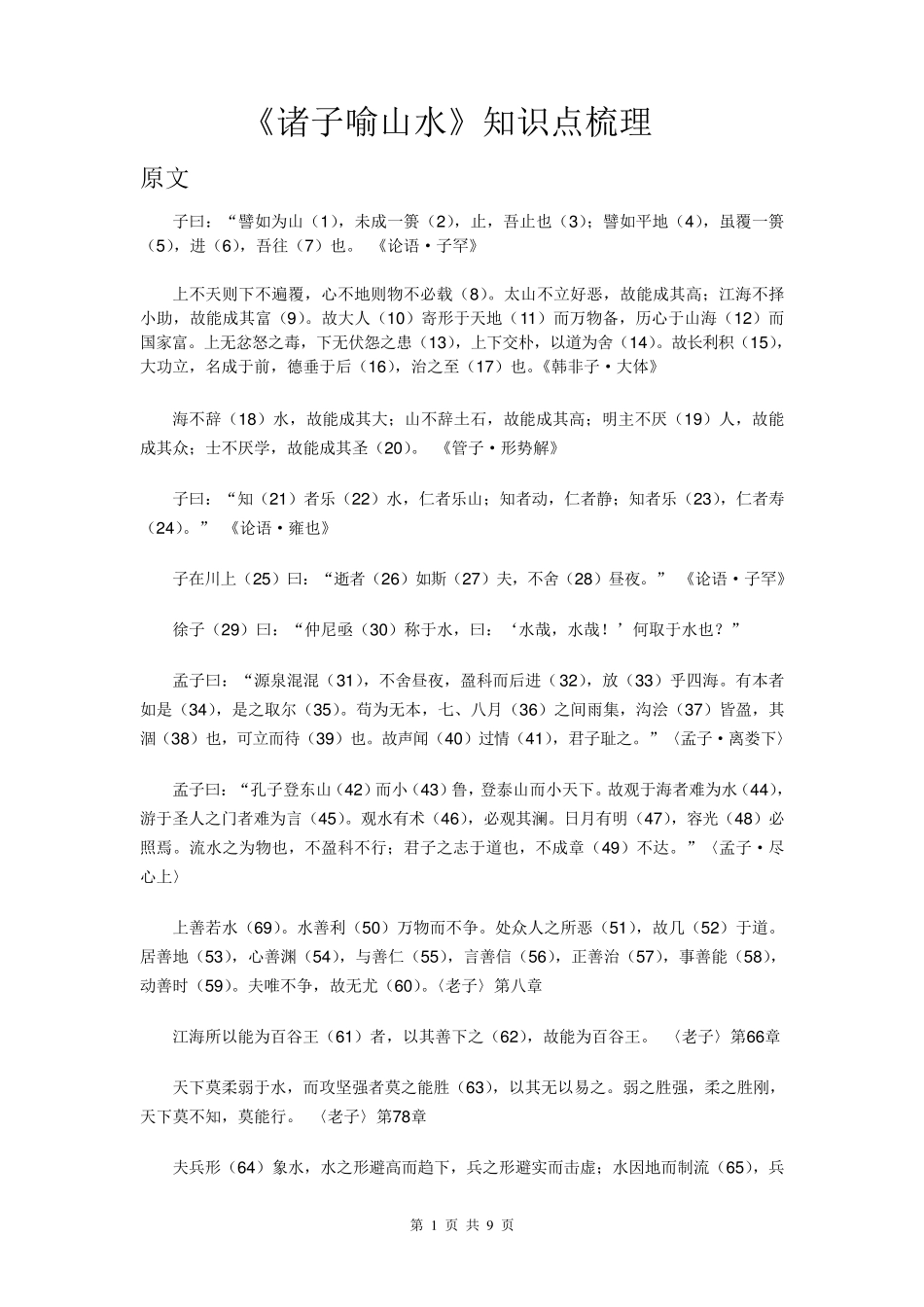 《诸子喻山水》知识点梳理_第1页