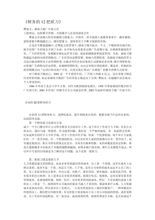 《财务的12把砍刀》