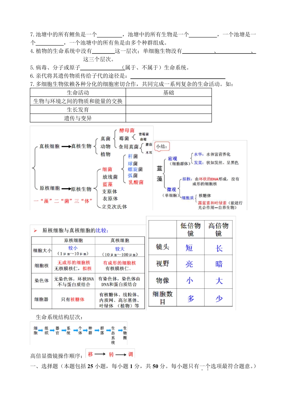 《走进细胞》测试题含答案_第2页