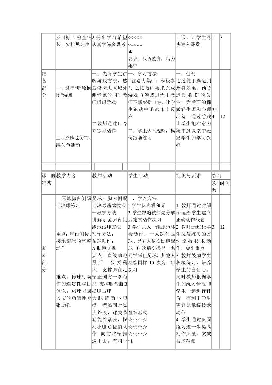 《足球》单元教学计划_第3页
