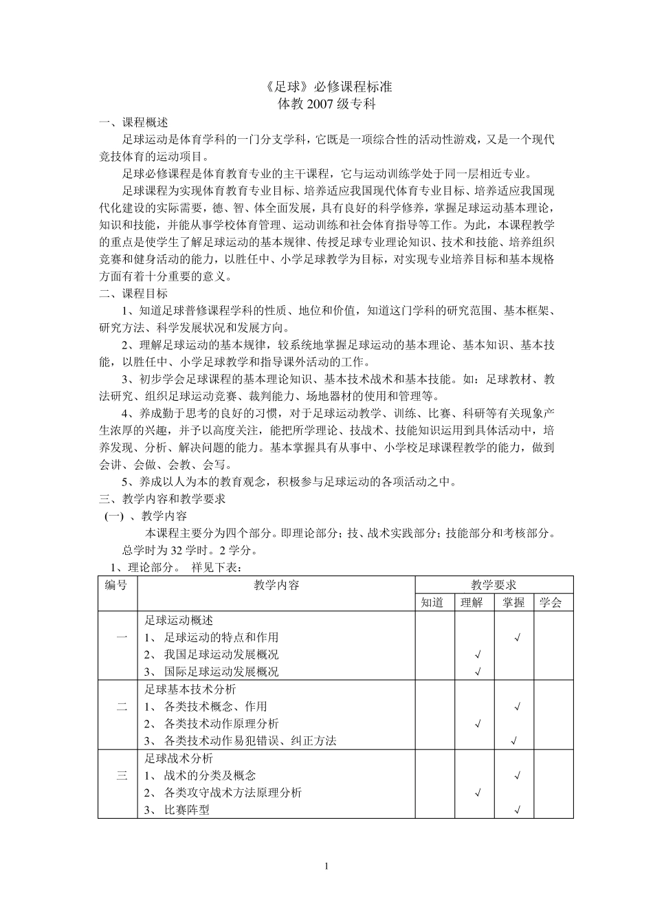 《足球》必修课程标准_第1页