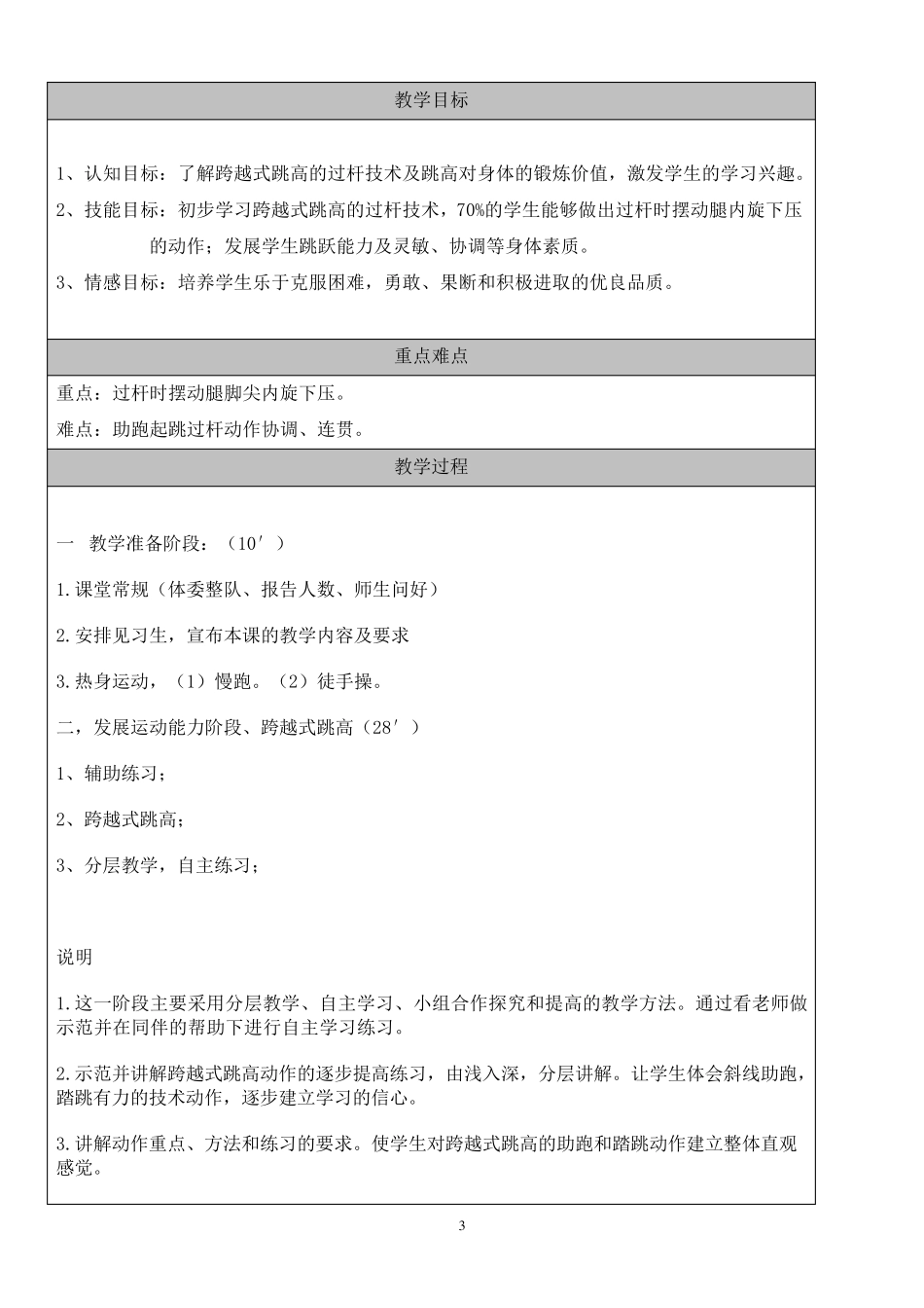 《跨越式跳高》教学设计教案_第3页