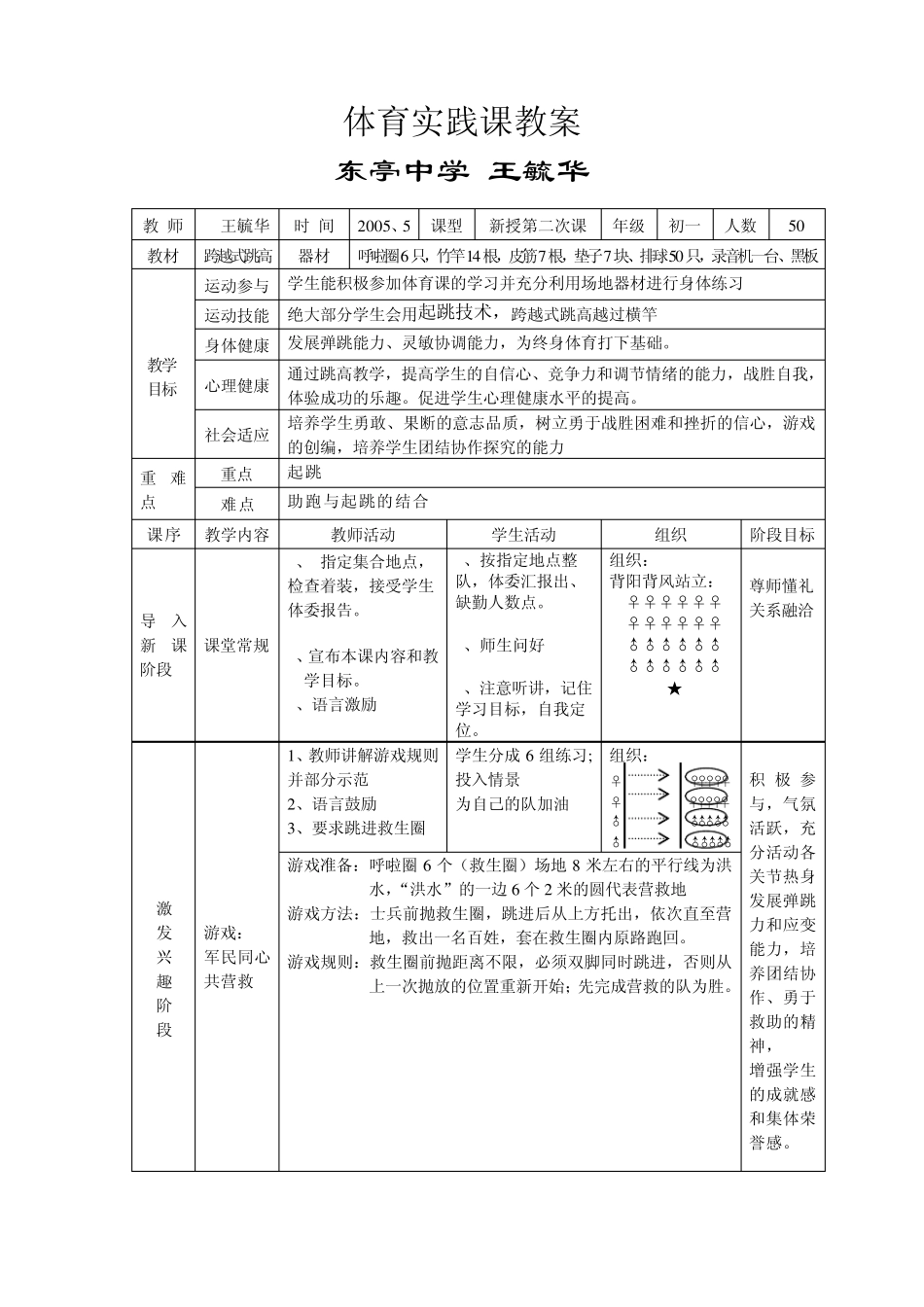 《跨越式跳高》课堂教学设计_第3页