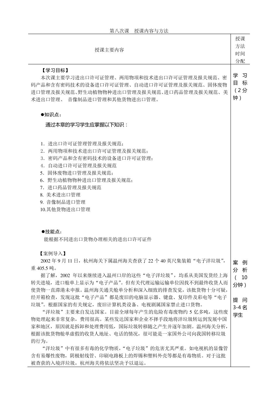 《进出口报关实务》电子教案08对外贸易管制制度3_第2页