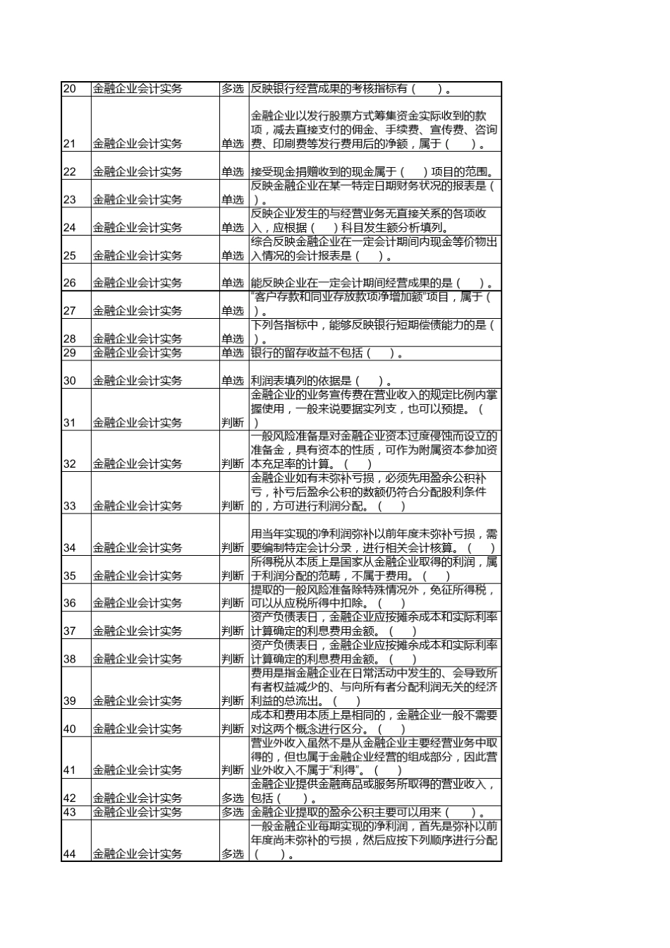 《金融企业会计实务》习题_第2页