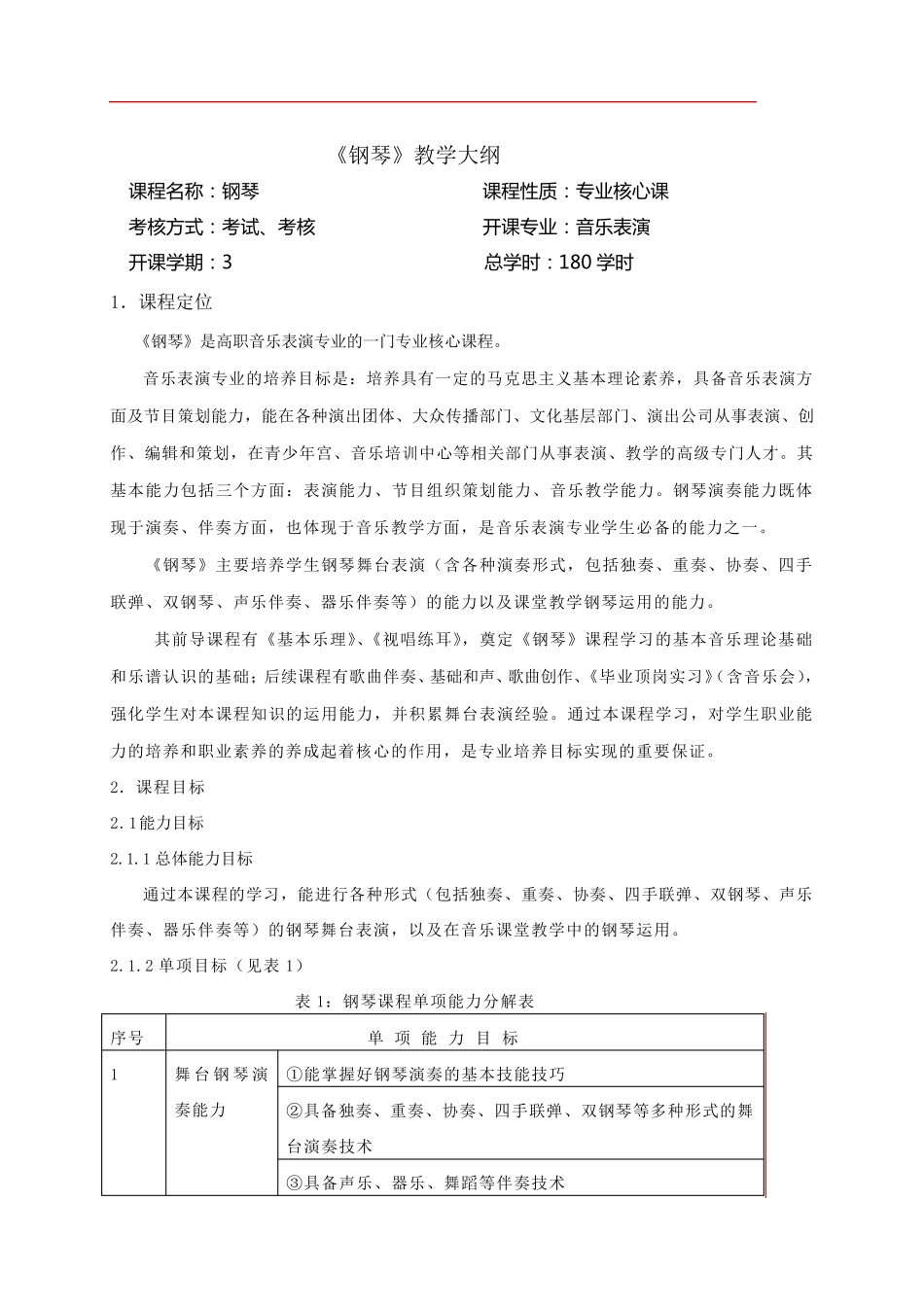 《钢琴》教学大纲_第1页