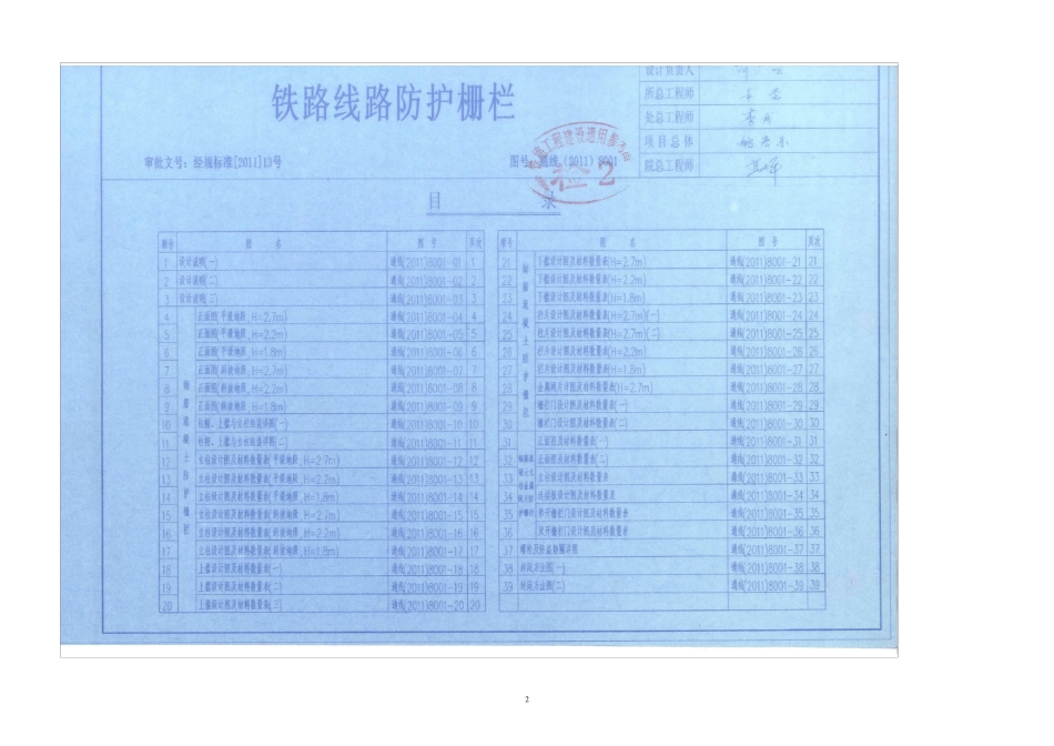 《铁路线路防护栅栏》通线(2011)8001_第2页