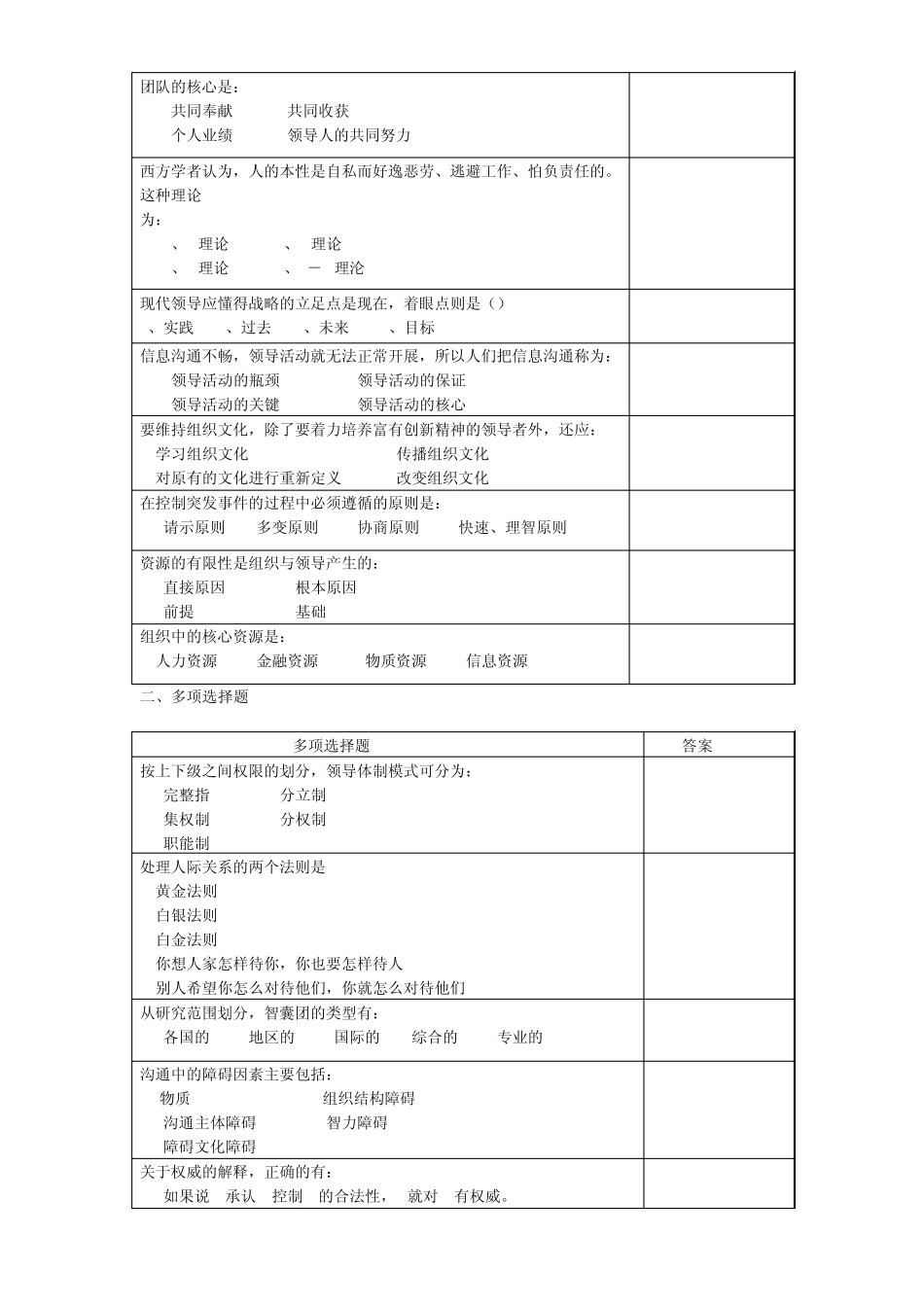 《领导科学与艺术》复习思考题_第2页