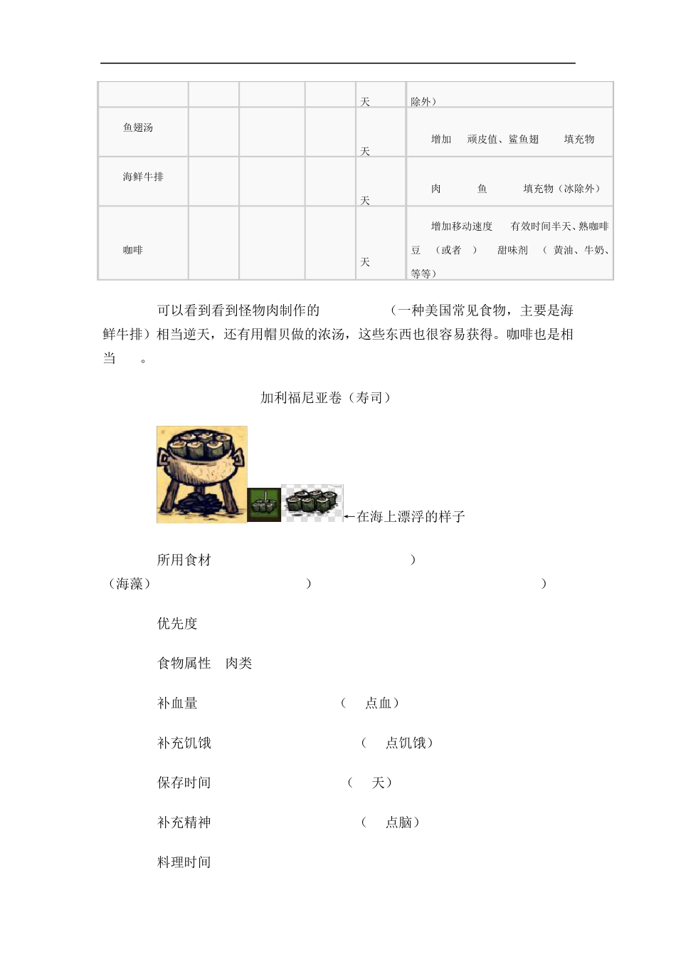 《饥荒》海难百科全书饥荒海难食谱、物品合成表及怪物资料大全_第2页