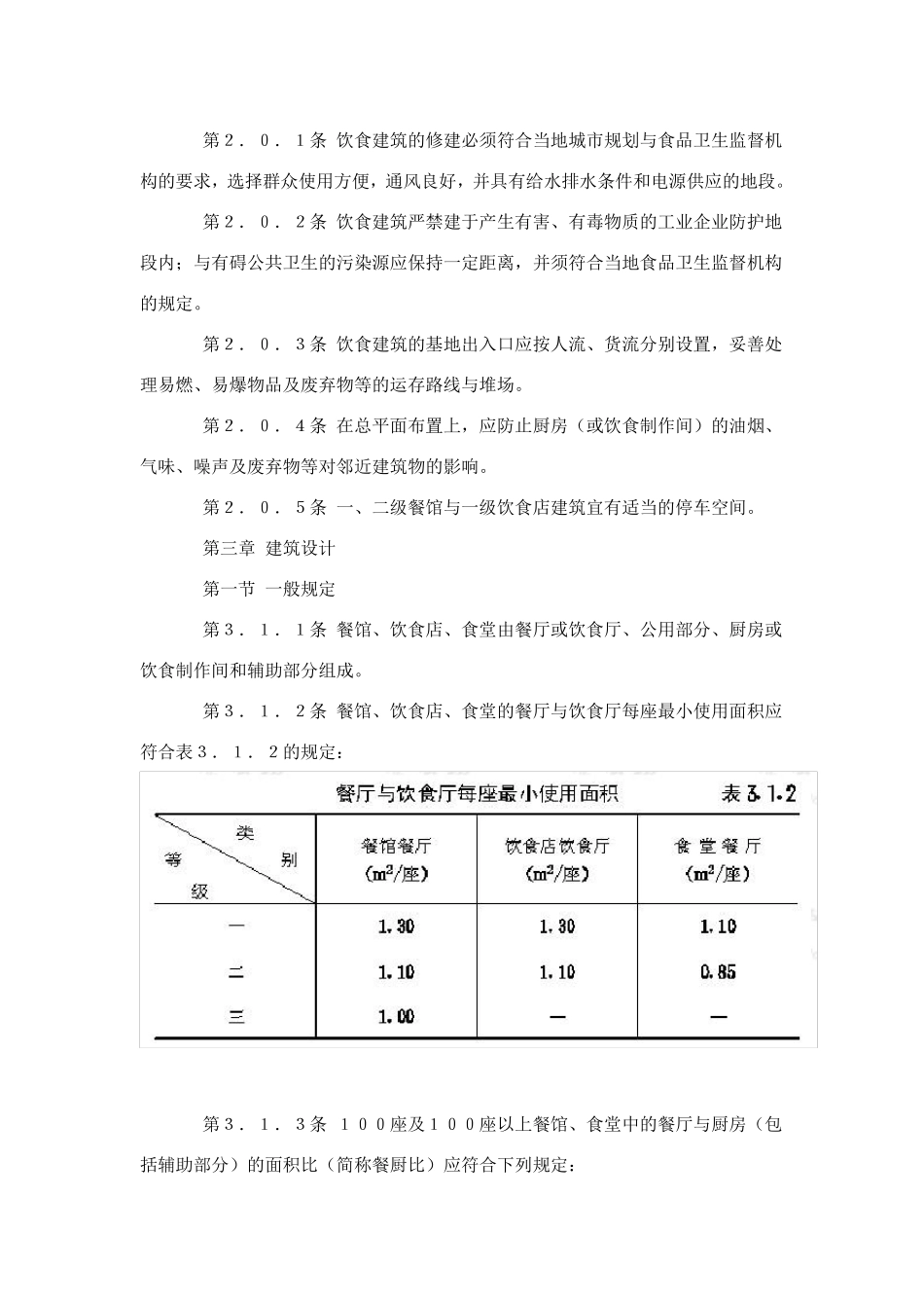 《饮食建筑设计规范》(JGJ6489)_第2页