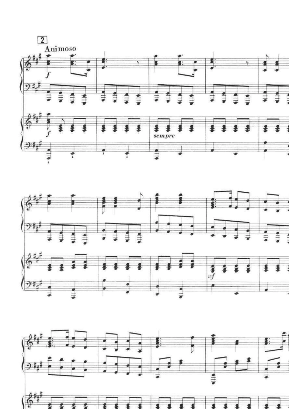 《黄河钢琴协奏曲》双钢琴谱洗星海钢琴谱_黄河_4保卫黄河原版五线谱钢琴谱正谱_第3页