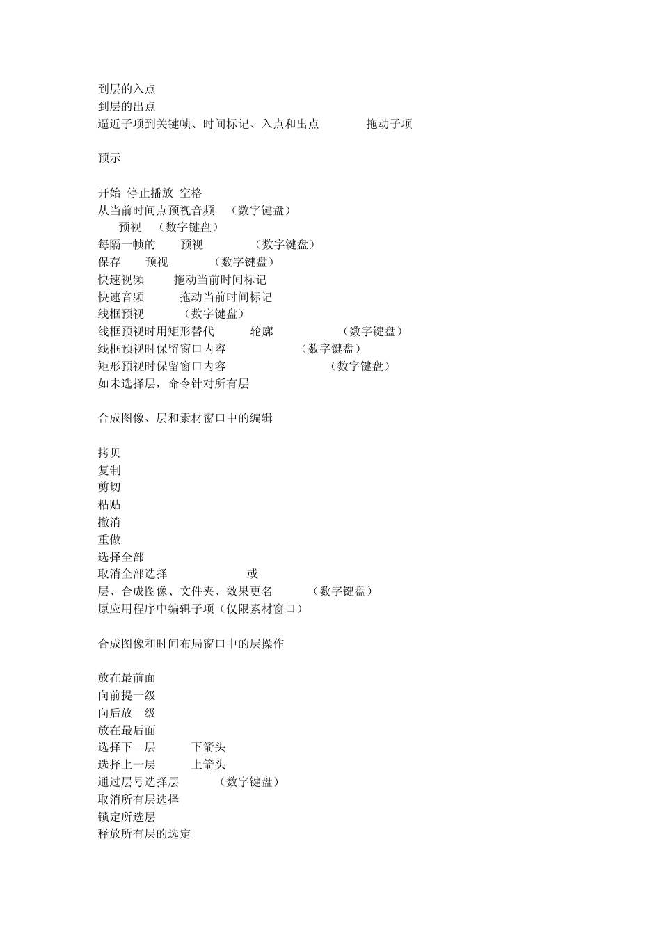 〖AdobeAfterEffects快捷键〗_第3页