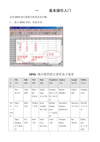 一SPSS入门与用软件进行频数分析及画直方图