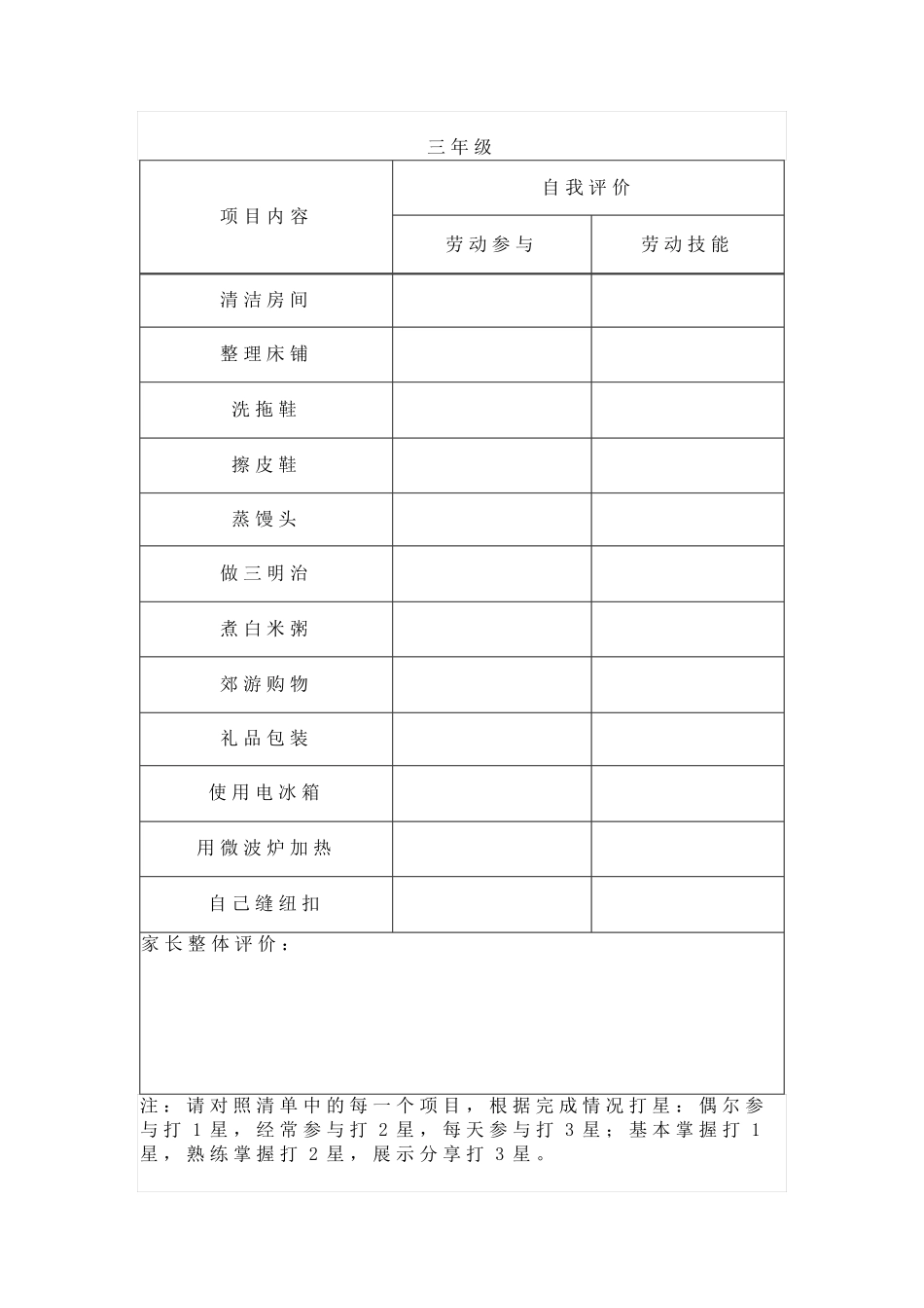 一~九年级劳动清单及评价_第3页