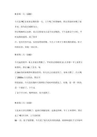 一个女生绝食28天成功瘦身36斤