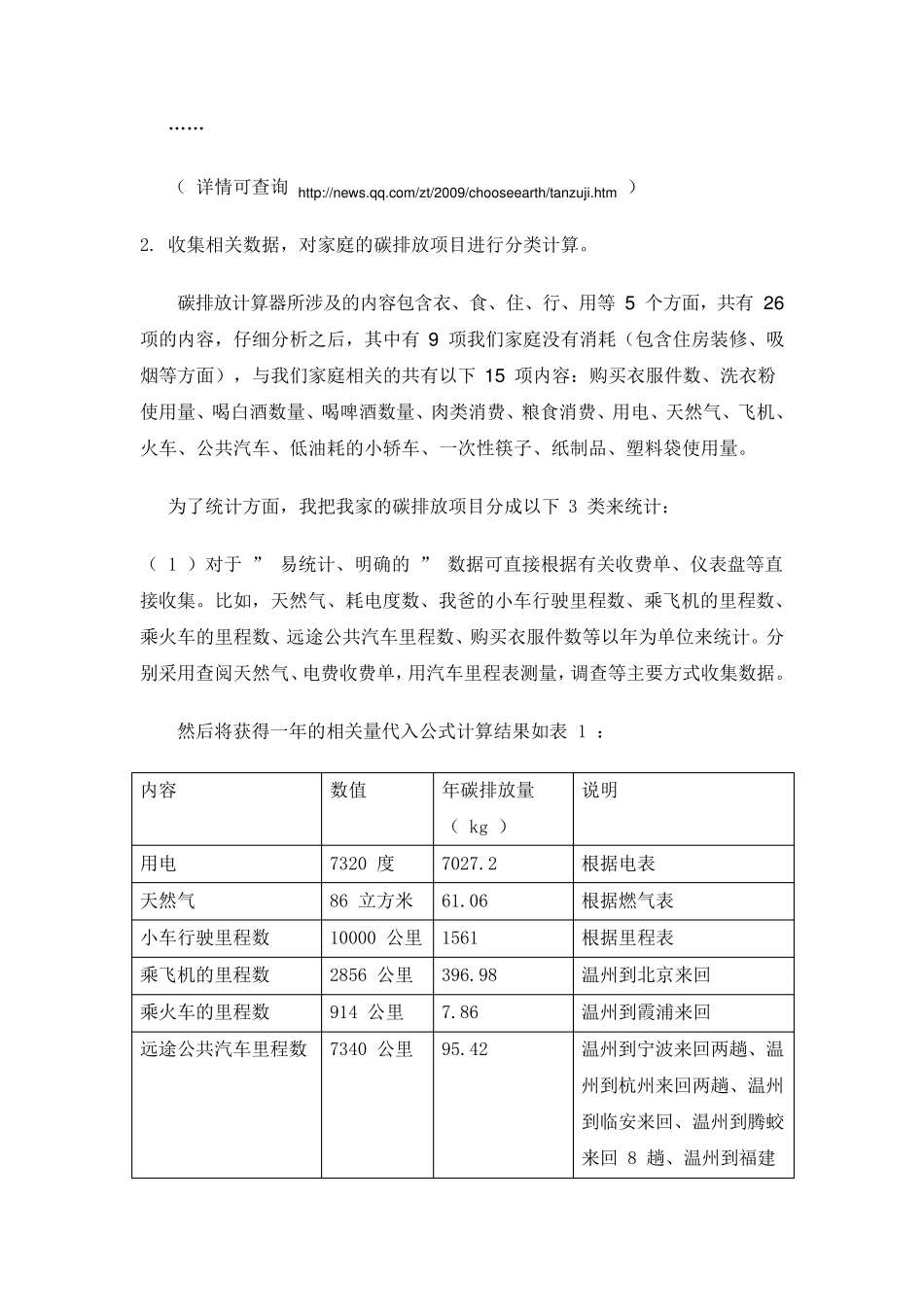 一个普通家庭一年碳排放量的调查与思考_第3页