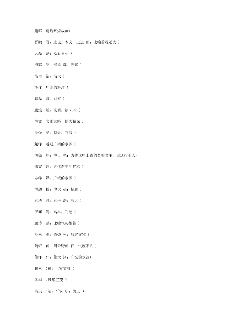 一些好听的男孩名字范例_第3页