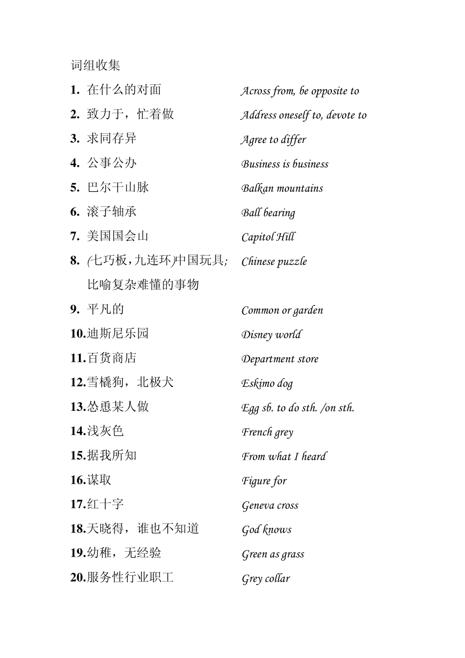 一些好的英语单词,词组,句子积累_第1页