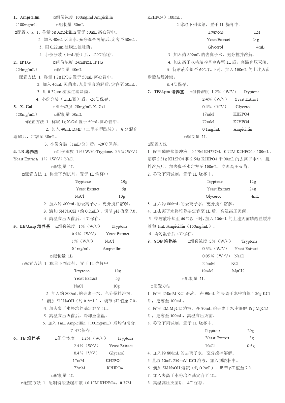 一些常用试剂的配置方法_第3页