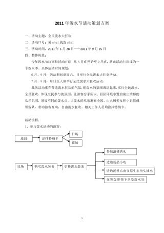 一份非常详细的泼水节活动策划方案