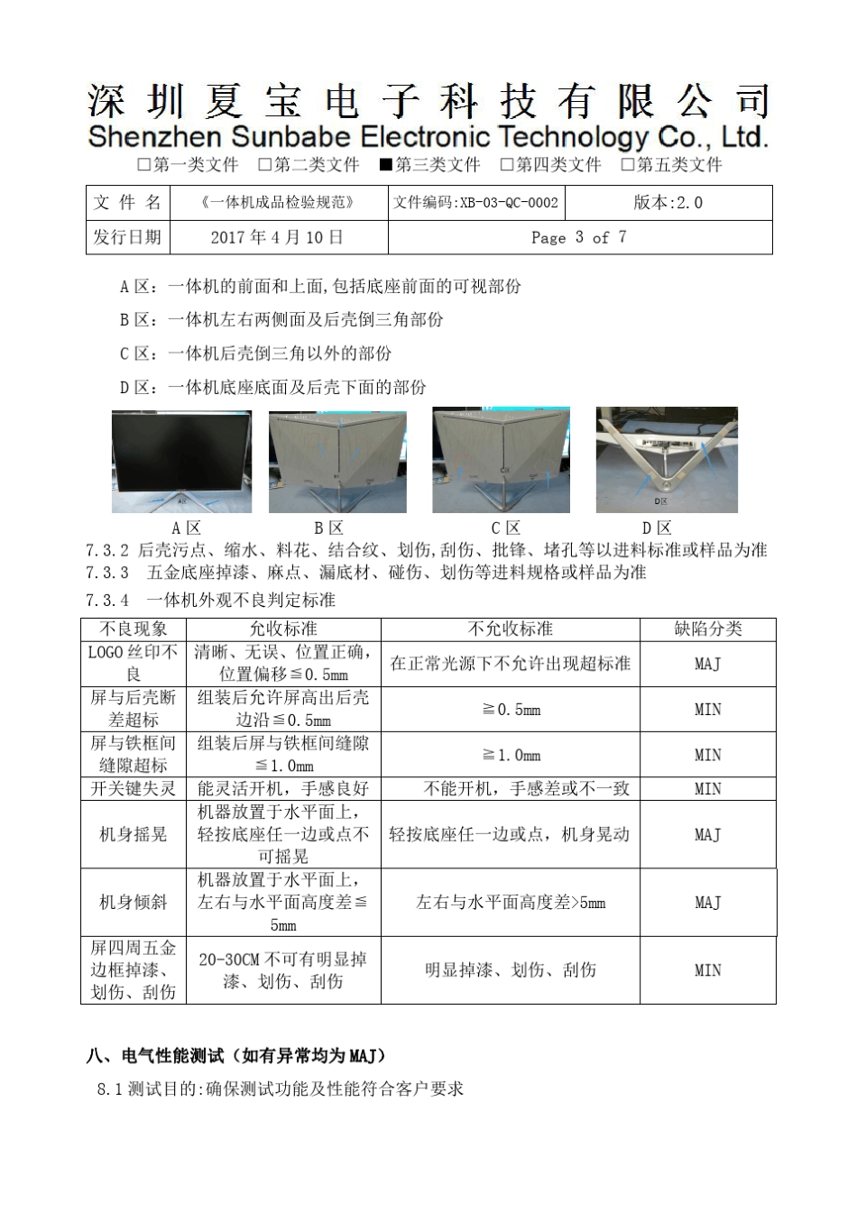 一体机成品检验规范_第3页