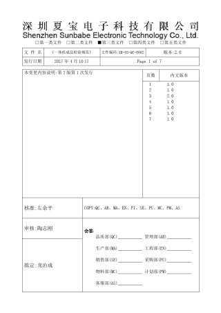 一体机成品检验规范