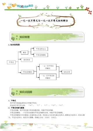 一元一次不等式与一元一次不等式组的解法