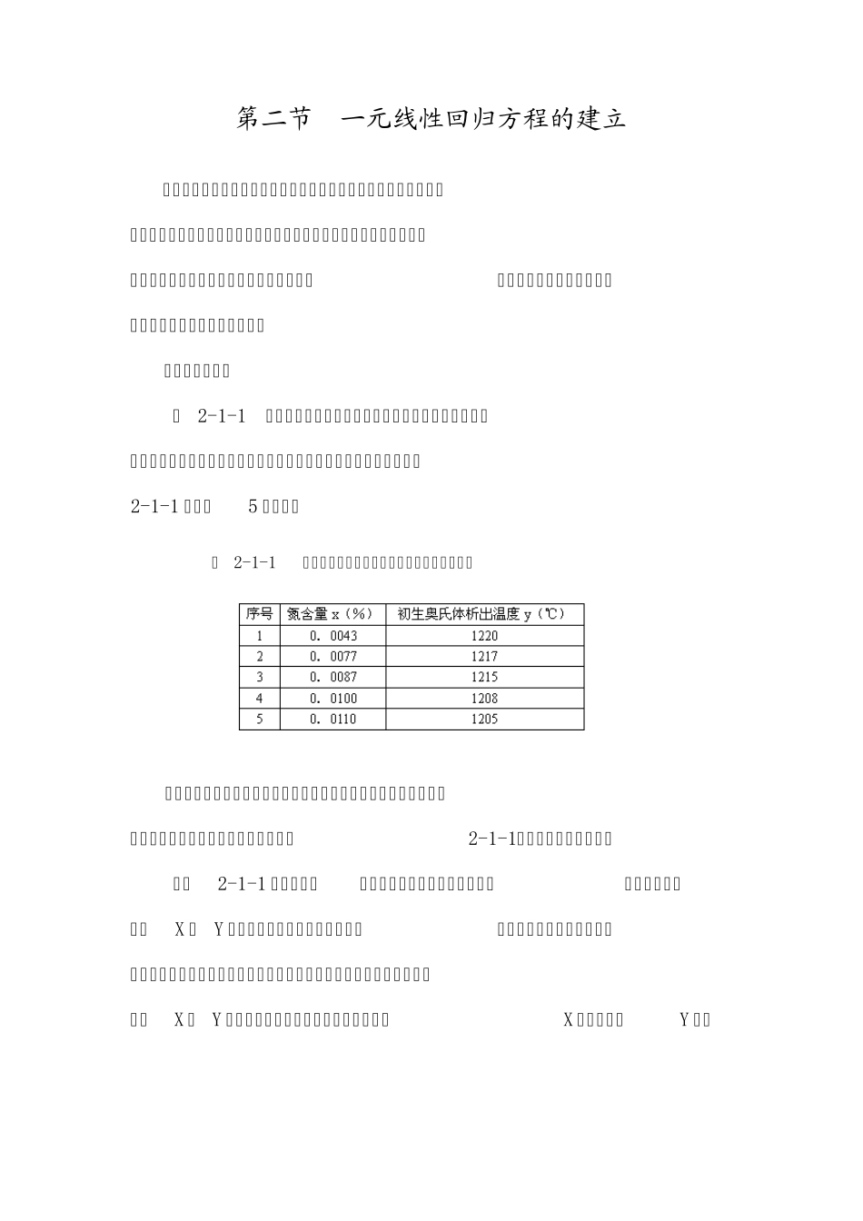 一元线性回归方程的建立_第1页