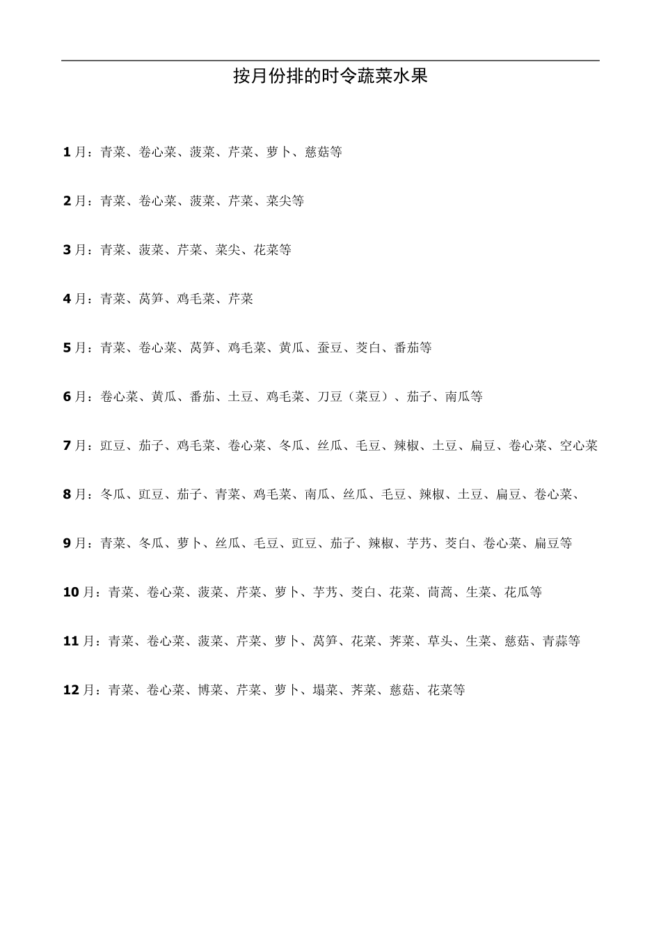 一年四季水果蔬菜时令表(规范)_第2页