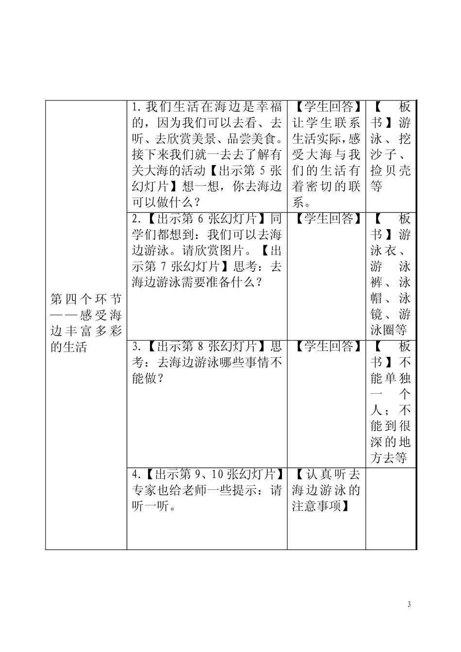 一年级上册海洋教育教案我家住在大海边_第3页