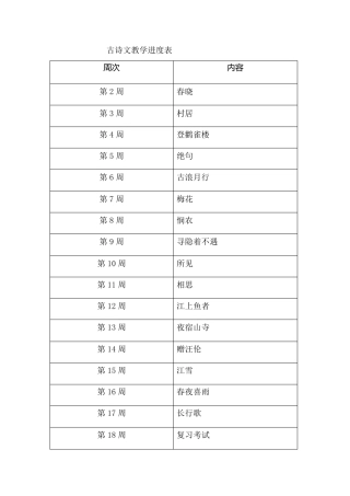 一年级下册古诗文诵读教案