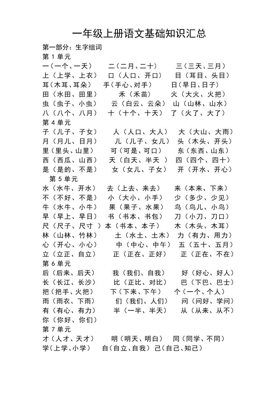 一年级基础知识_第1页