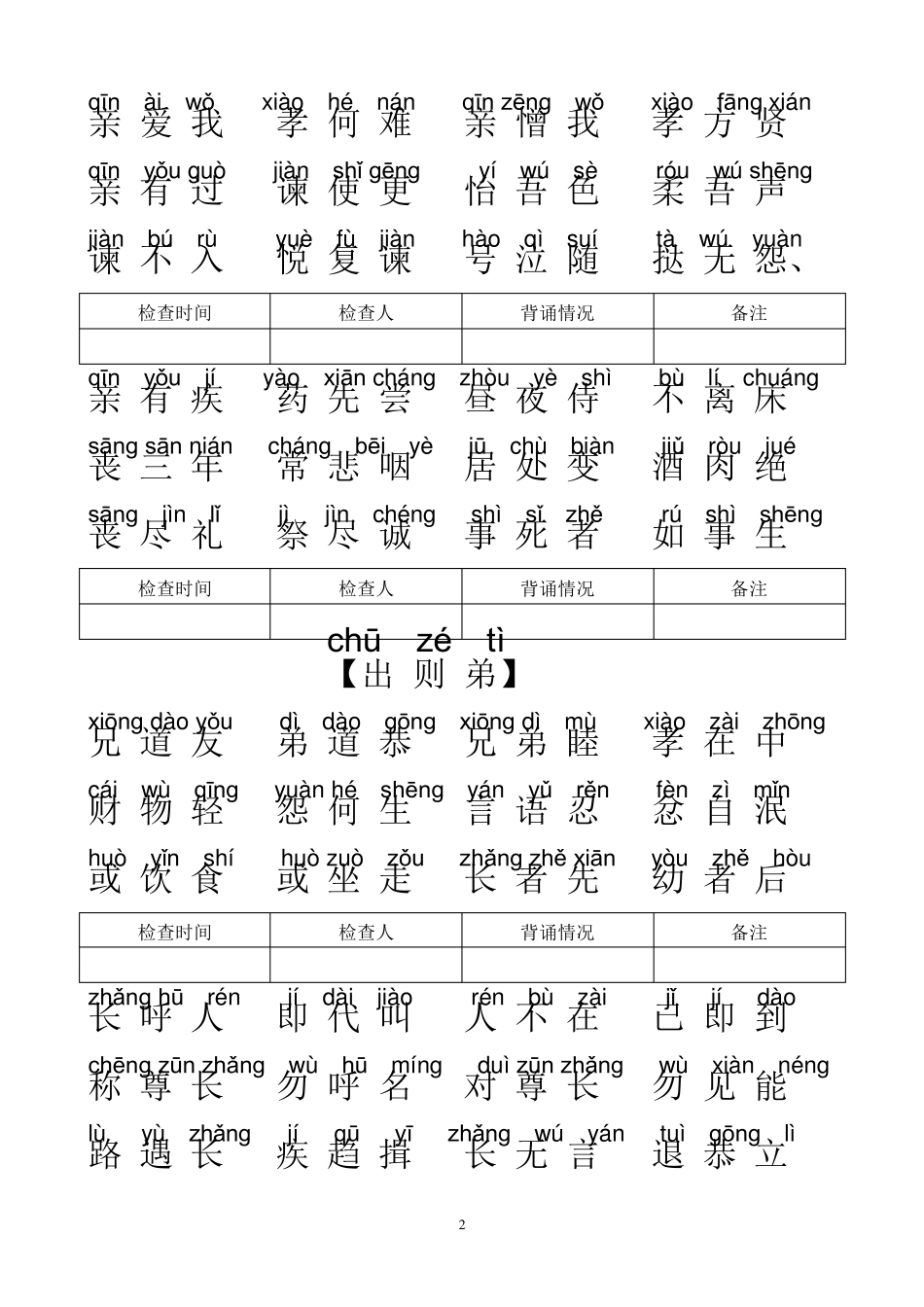 一年级弟子规全文带拼音一年级的弟子规全文_第2页