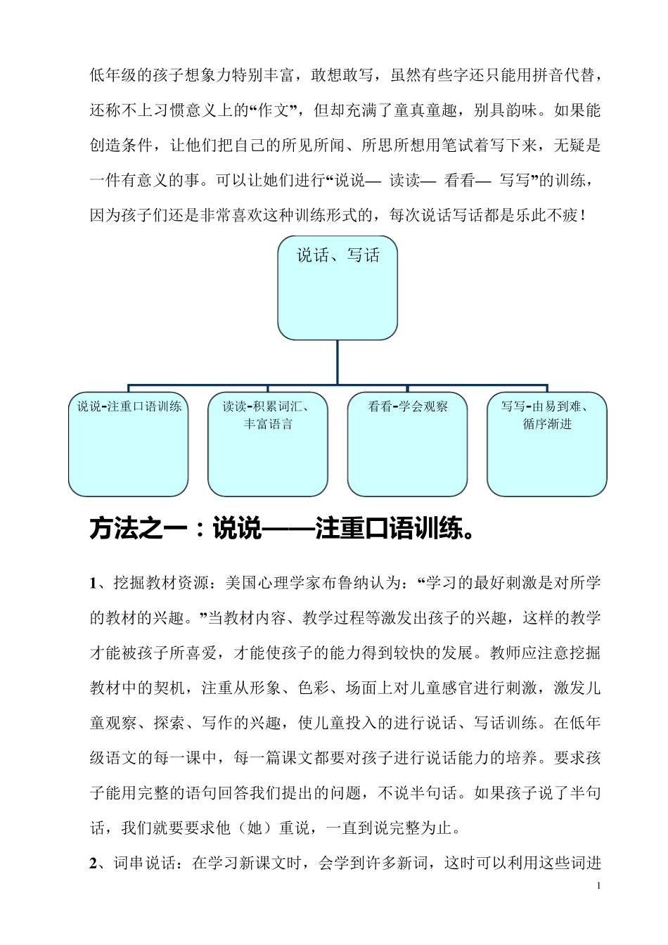 一年级看图说话方法和实践练习_第1页