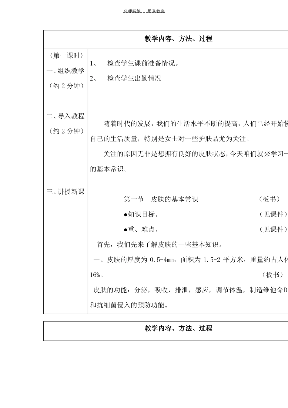 教案美容知识皮肤的基本常识_第2页