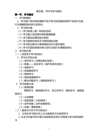 教育心理学之学习理论