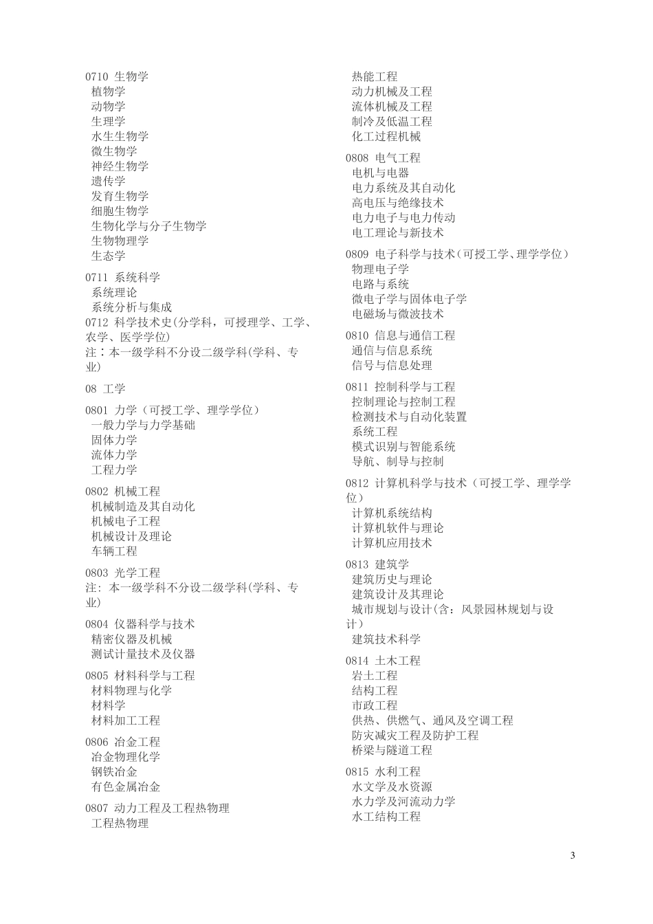 教育部学科分类表_第3页