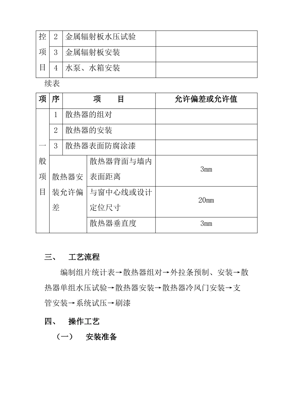 散热器安装工程施工技术和标准_第3页