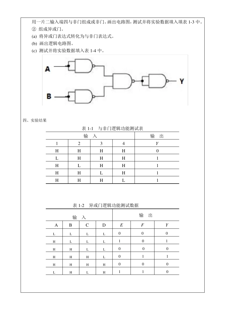 数字电子技术试验报告_第3页
