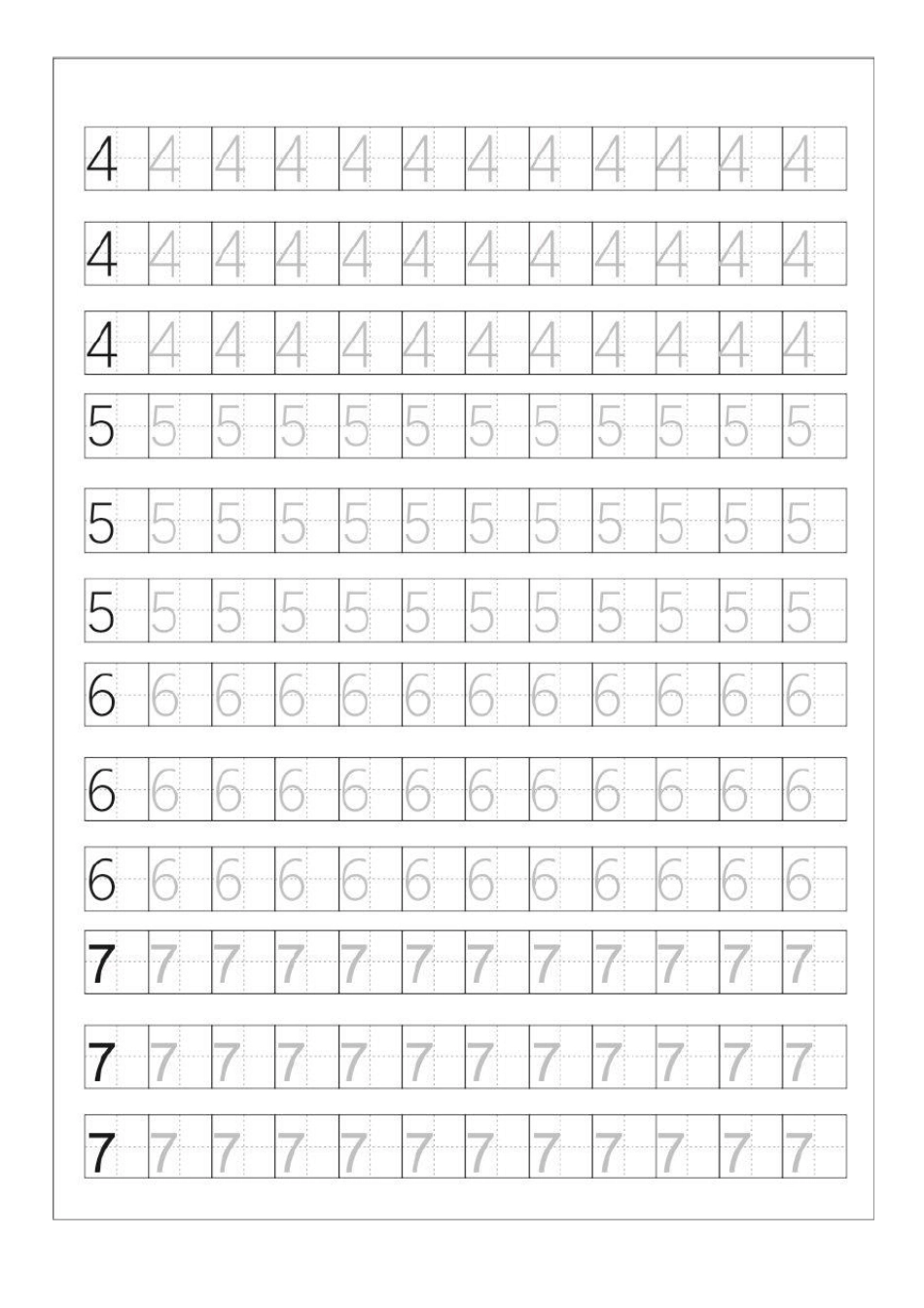数字练字田字格描写打印版50练习_第2页