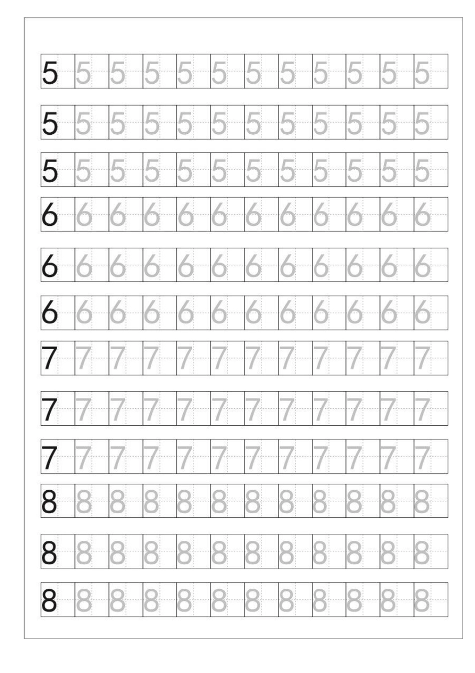 数字练字田字格描写打印版50练习_第3页