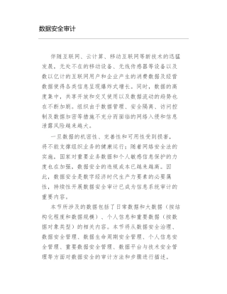 数据安全审计
