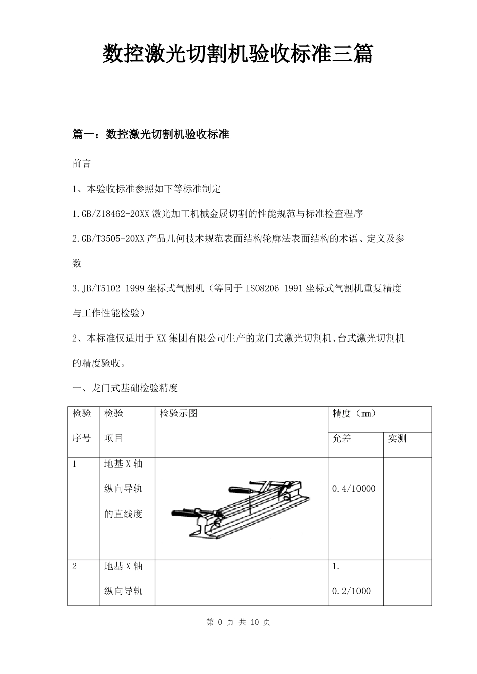 数控激光切割机验收标准三篇_第1页