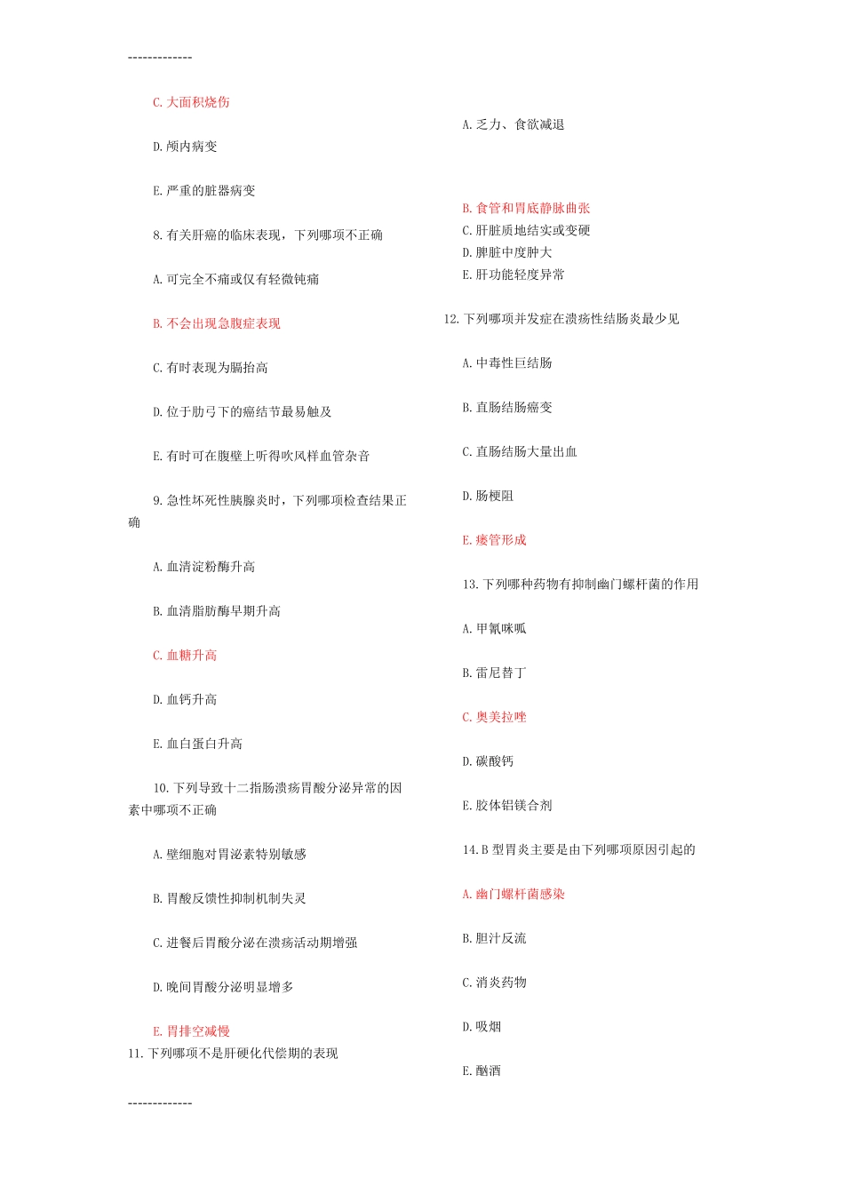 整理内科学——消化系统疾病_第2页