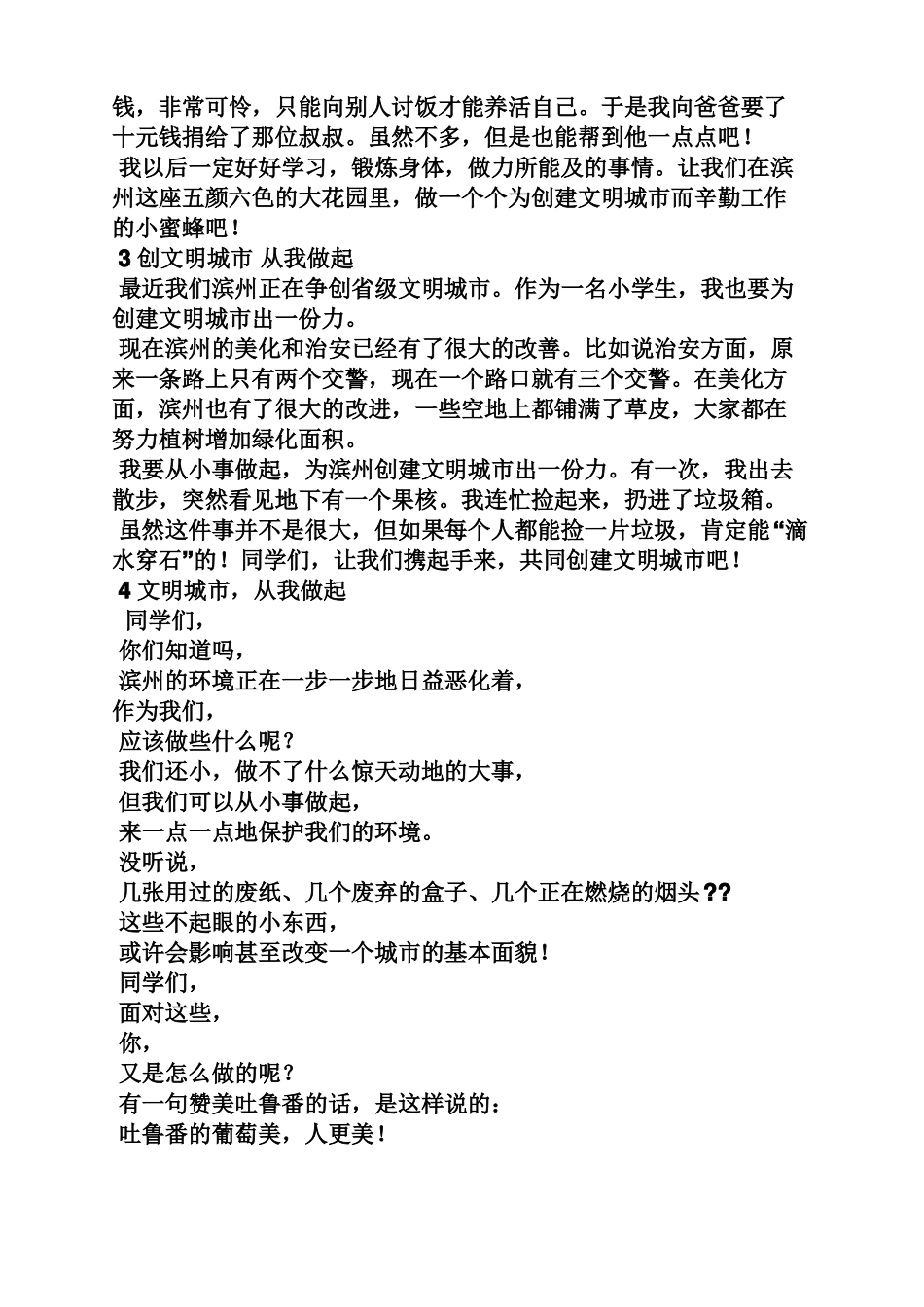 文明作文之我与文明城作文_第2页